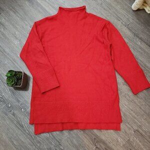 Moth Anthropologie Red Tunic Sweater Sz M